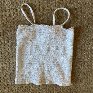 Justice Girls Size 12 White Spaghetti Strap Tank